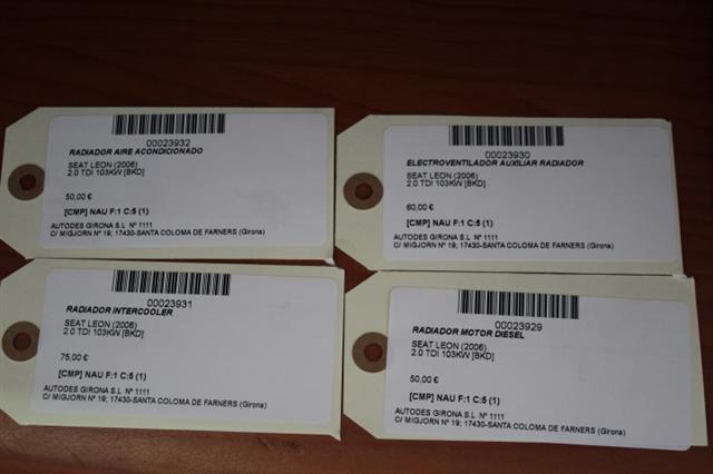 RECAMBIO para Seat Leon 2.0 TDI II 103Kw (2006)