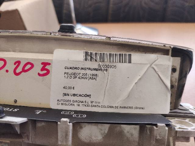 RECAMBIO para Peugeot 205 1.7 D 3P 43Kw (1998)
