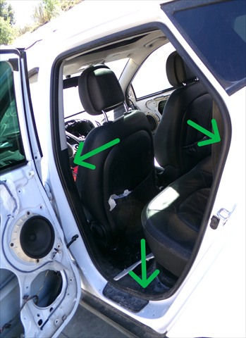 Goma Contorno Puerta Trasera Izquierda